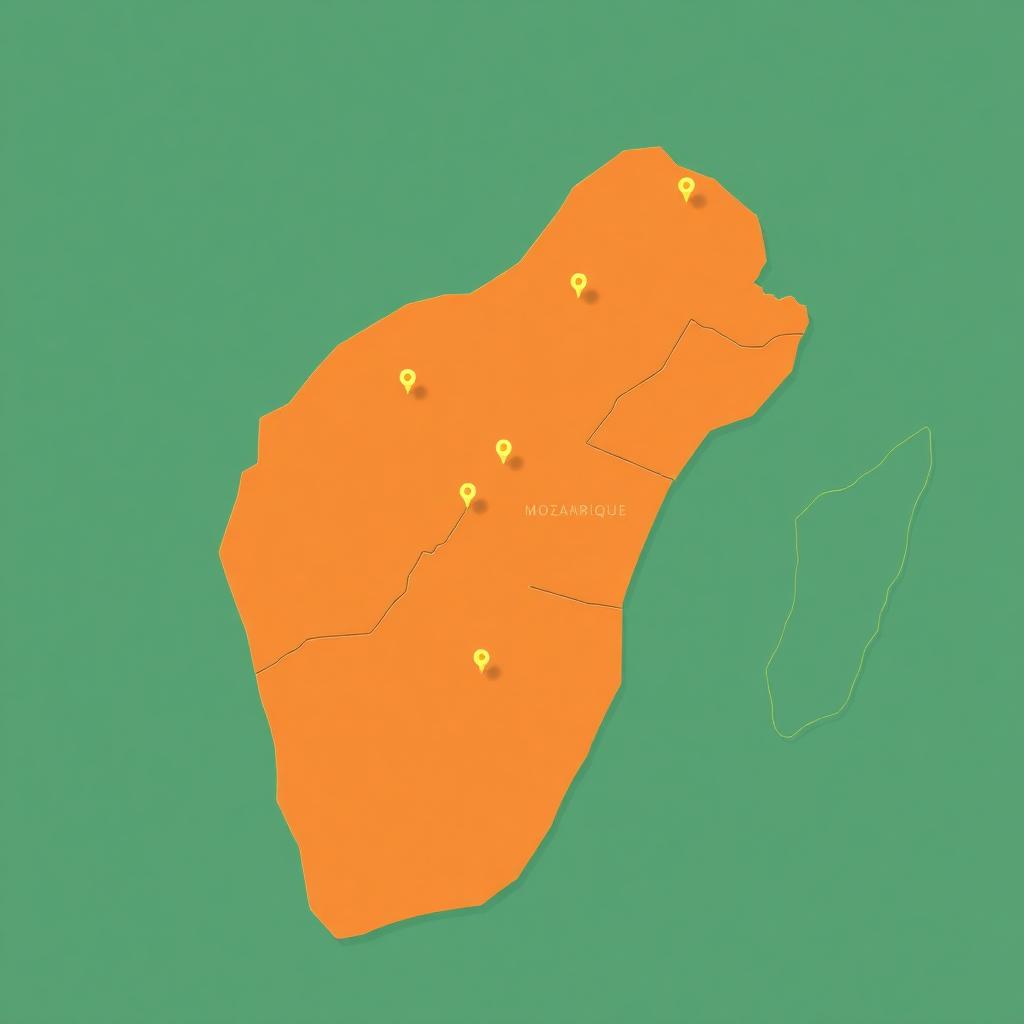 Mapa da rede TECAP em Moçambique